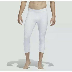 Adidas Men's Alphaskin White Sport 3/4 Tights  DZ8435 Size Small BNWT